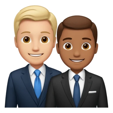 2 business people talking  sticker