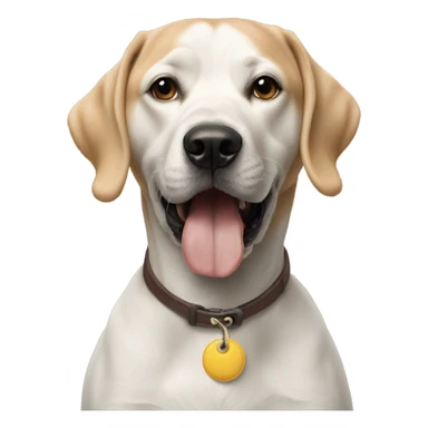 Dog head in a human body  sticker