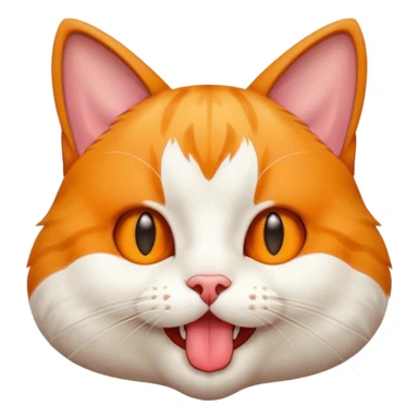 Cat with tongue out sticker