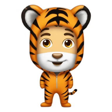 Mark Rutte in a tiger onesie sticker