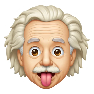 einstein sticking out his tongue freaky sticker