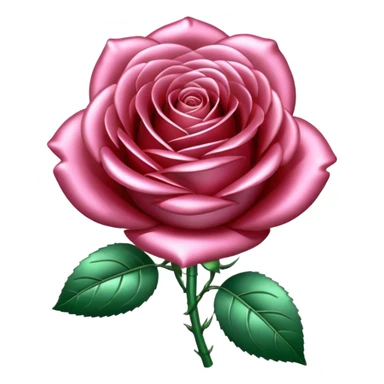 metallic chrome rose sticker