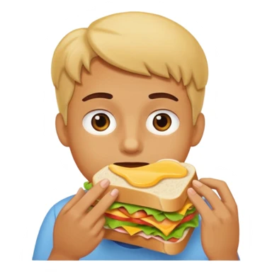 Create a person having lunch. sticker