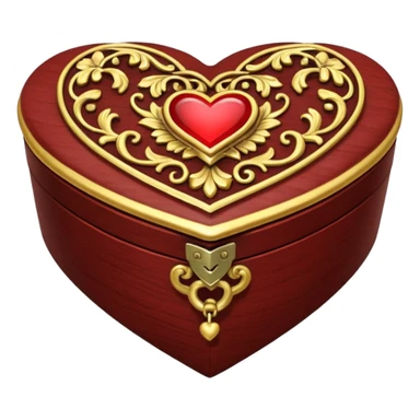 heart treasure box sticker