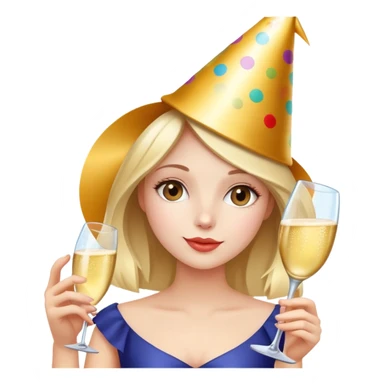 girl with champagne  sticker