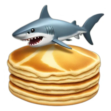 Shark-hat-pancake sticker
