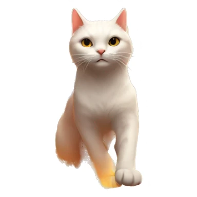 cat rising as a phoenix from the ashes sticker