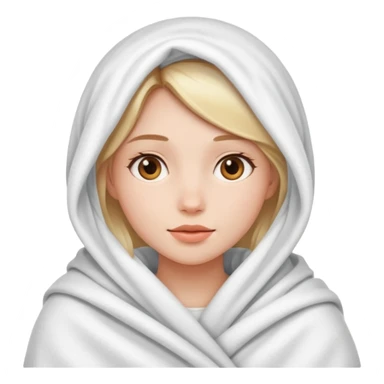 Pretty girl wrapped in a blanket sticker