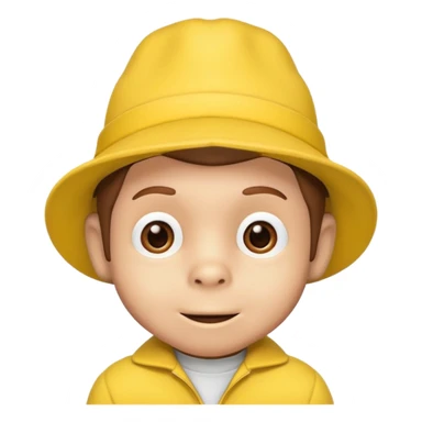 Curious George with yellow hat sticker