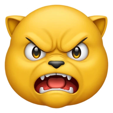 Growling emoji sticker