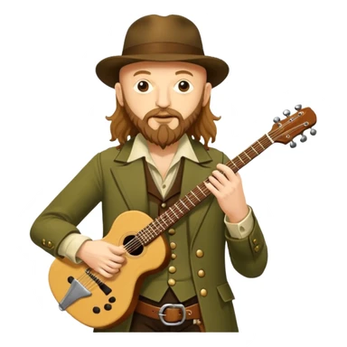 Jethro Tull (Band): A legendary British progressive rock band led by Ian Anderson, named after the 18th-century agriculturist. jethro holds an elecric guitar sticker