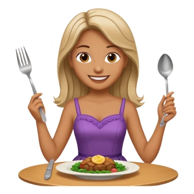 Create a person having dinner. sticker