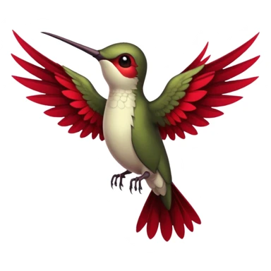 creppy demon like hummingbird with  creppy and very long wings   staring in your soul  sticker
