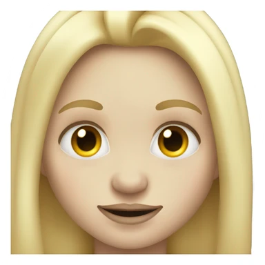 oger emoji with pale skin and blonde hair and big eyelashes sticker