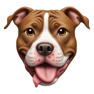 Pitbull with Meatball in mouth sticker