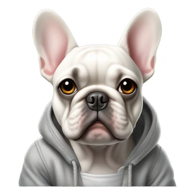 French Bulldog in chrisťas hoodie sticker