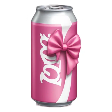 Pink Diet Coke can with pink bow sticker
