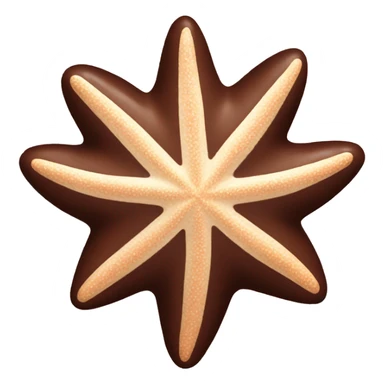 Starfish made out of chocolate sticker
