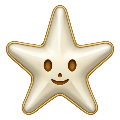 starshape made of bone. no face . no outer ridge. no eyes. no. nose. no mouth. just a star stop rendering a face on it/ plane white star sticker