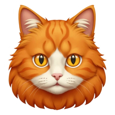 Orange cat with yellow eyes  sticker