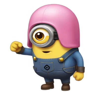minion and kirby fused sticker