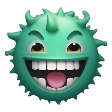 monster waving with big smile sticker