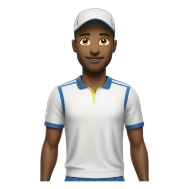 Arthur Fils jouant au tennis sans casquette sticker
