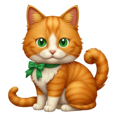 a cat with a knot in its tail sticker