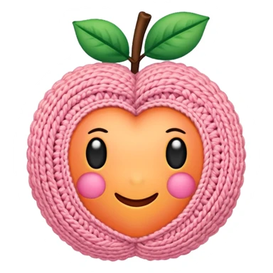 crochet single stitch (it has a color like a peach-pinky sunset) sticker
