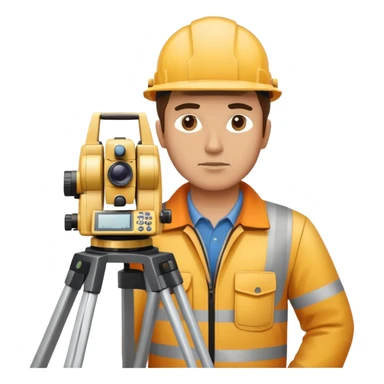 Surveyor with totalstation sticker