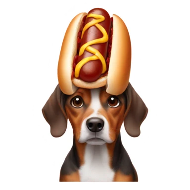 Hotdog with a hat sticker