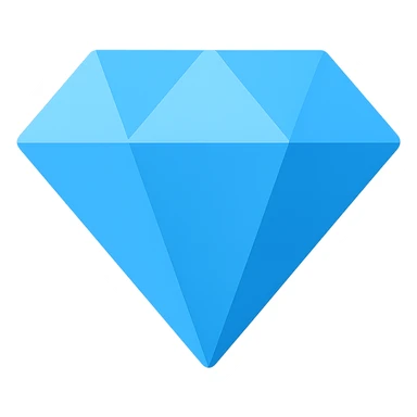 diamond, flat color icon style, simple and bold sticker