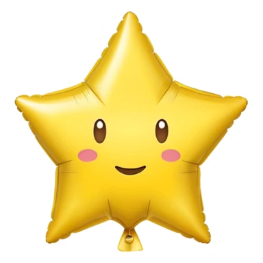 ballon yellow star sticker