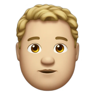 chubby man with dark blond hair thick lower lip sticker