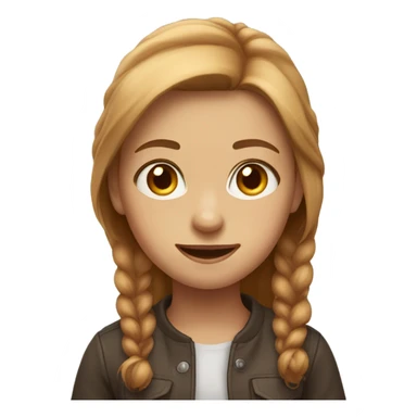 hazelnut brained girl sticker