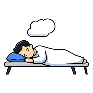 person sleeping well under good lighting, healthy circadian rhythm sticker