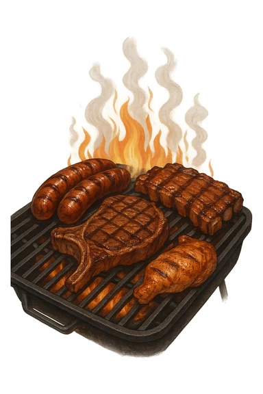 grigliata di carne sticker