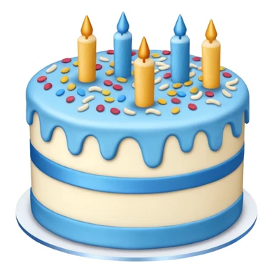 blue confetti cake sticker