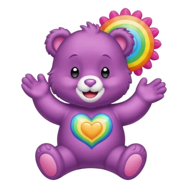 Care bear radiating positive energy sticker