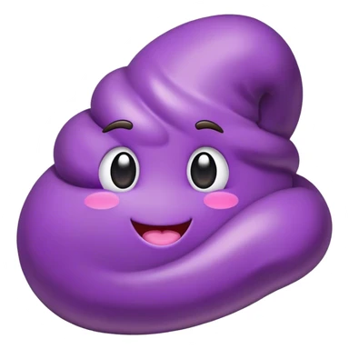 Purple poop sticker