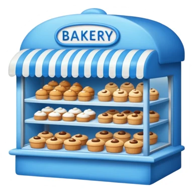 blue bakery store sticker