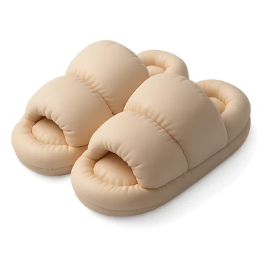 bedroom slippers, soft and plushy cushion style sticker