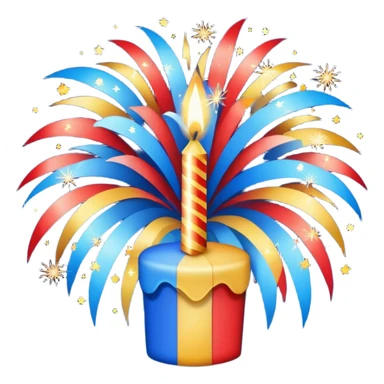 Firework display with HAPPY BIRTHDAY LUKE sticker