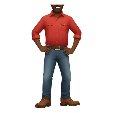 Edgar whith red bottoms and ariat shirt sticker