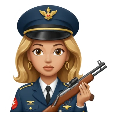 Beyonce shooting riffle  sticker