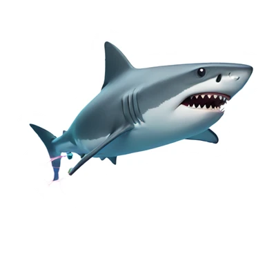 Shark with lasers sticker