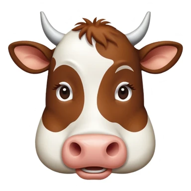 Flat design style cow sticker