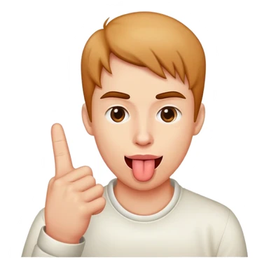 tongue out middle finger  sticker