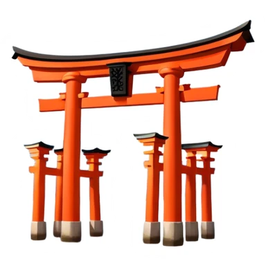 ​Cinematic Realistic Itsukushima Shrine, depicted as the iconic floating torii gate and shrine complex on the water, with vibrant vermilion hues contrasting against the serene blue sea and sky, rendered with intricate architectural details and soft, ethereal lighting that captures its spiritual beauty, sticker