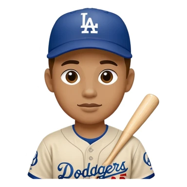 Use my picture with Dodgers baseball attire  sticker